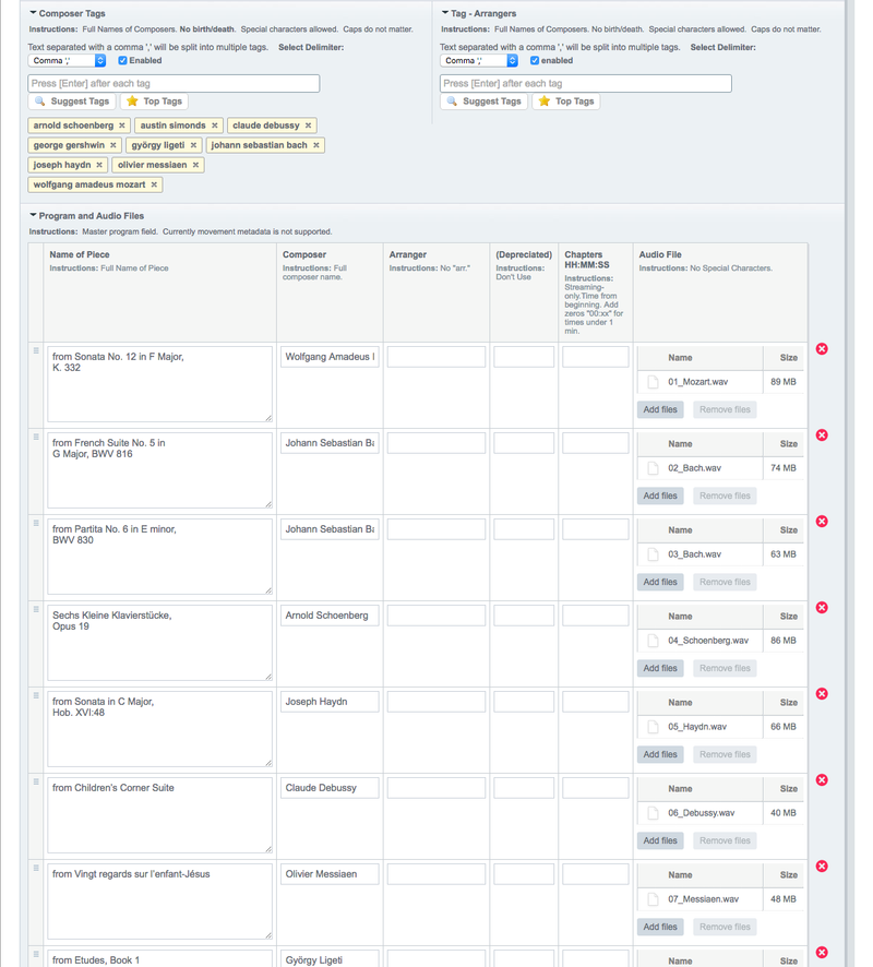 Authoring CMS admin pages.