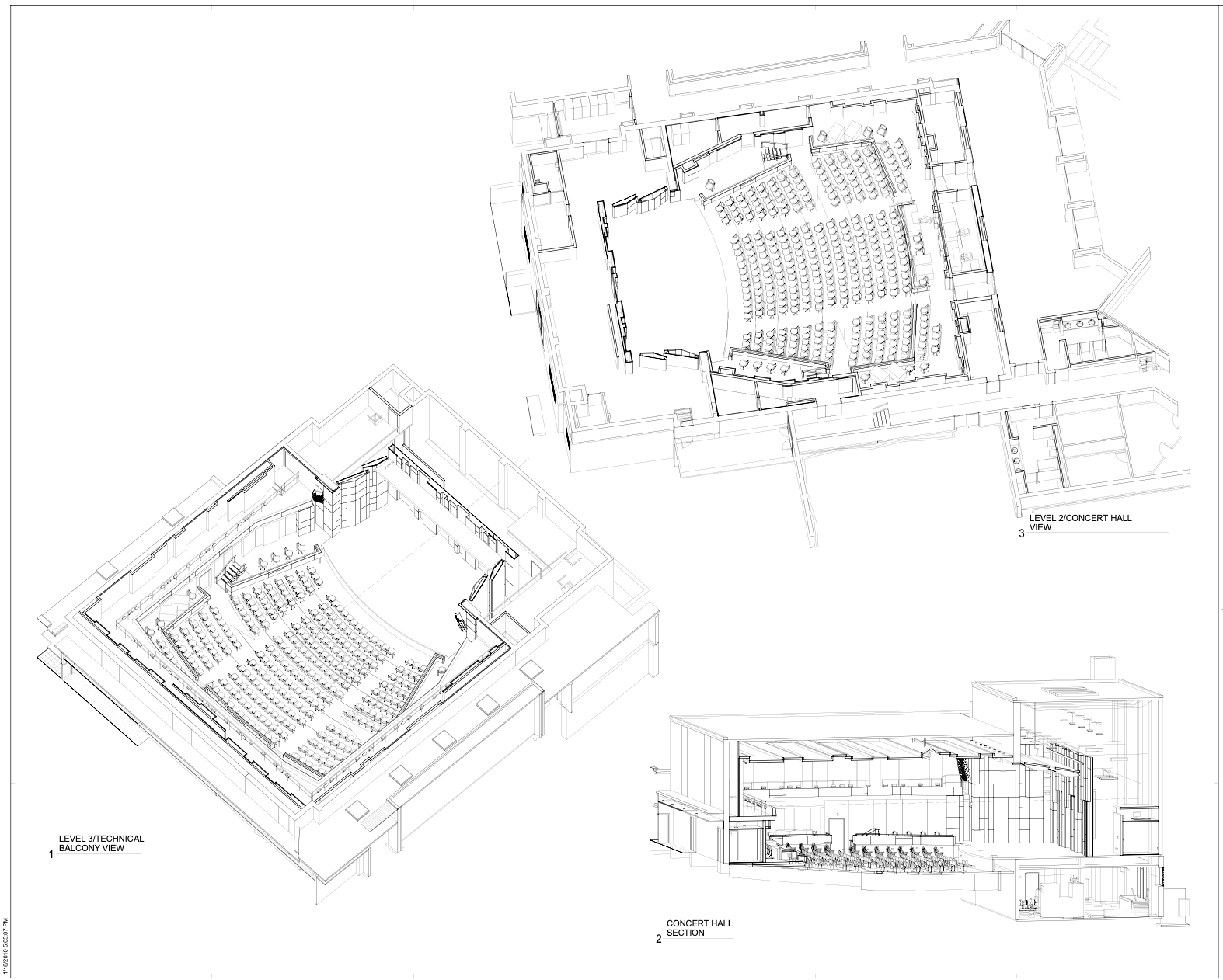 Design drawings for halls.