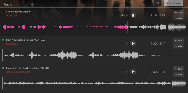 website, the primary audio waveform-based player.